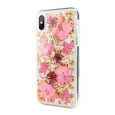 Coque iPhone XR SwitchEasy Flash – Fleur naturelle – Rose