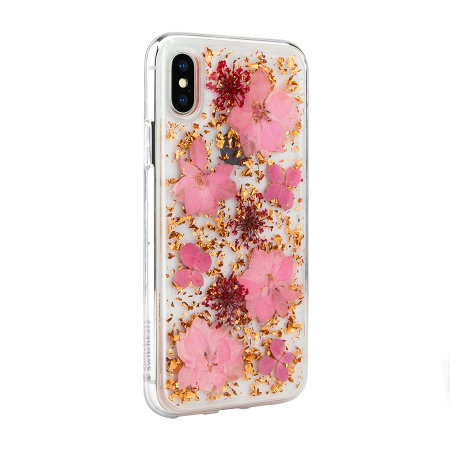 SwitchEasy Flash iPhone XR Natural Flower Case - Luscious Pink