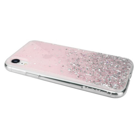 switcheasy starfield iphone xr glitter case - pink