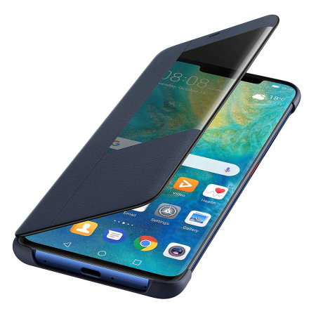 Official Huawei Mate 20 Pro Smart View Flip Case - Deep Blue