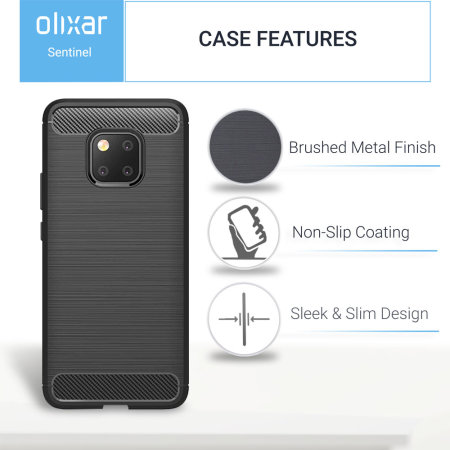 Olixar Sentinel Huawei Mate 20 Pro Case & Glass Screen Protector-Black