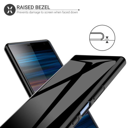 Olixar FlexiShield Sony Xperia 10 Plus Gel Case - Solid Black