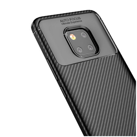Olixar Huawei Mate 20 Pro Carbon Fibre Case - Black