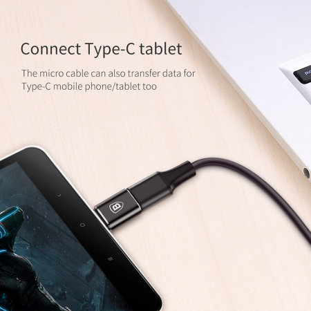 Baseus Micro USB to USB-C Adapter - Black