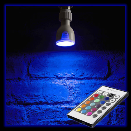 Auraglow Remote Control Colour Changing LED Light Bulb - GU10