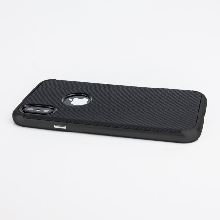 olixar xduo iphone xs case - carbon fibre black