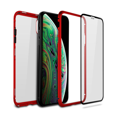 Olixar Colton iPhone XS 2-Piece Case With Screen Protector - Red