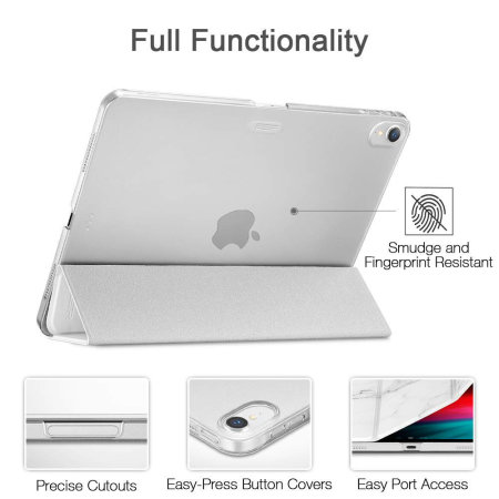 ESR iPad Pro 11 Faltbarer Ständer Smart Hülle - Weißer Marmor