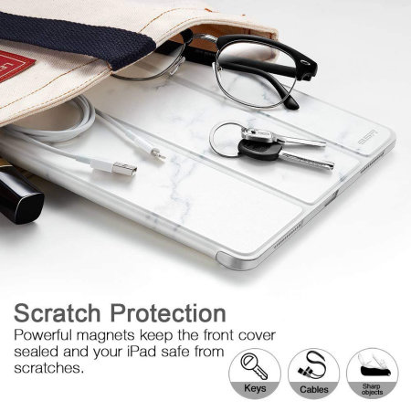 ESR iPad Pro 11 Inch Folding Stand Smart Case - White Marble