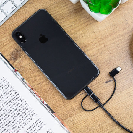 3-in-1 Goji Charging Cable Type-C Lightning & Micro USB Black