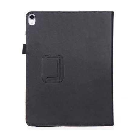 Housse iPad Pro 12.9 2018 Olixar simili cuir avec support – Noir