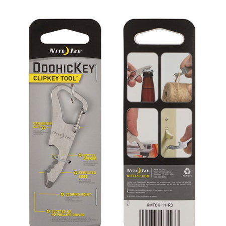 Nite Ize DoohicKey ClipKey  5-in-1 Multi-Purpose Key Tool - Steel