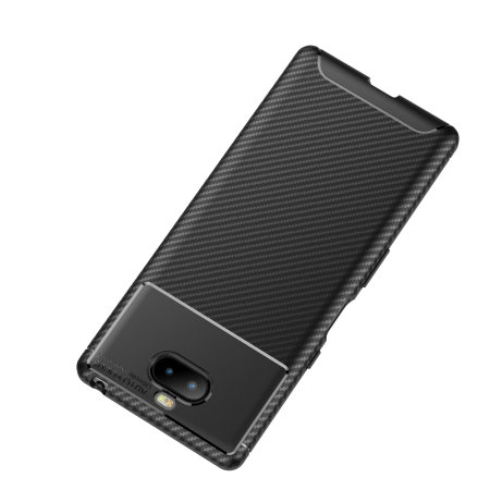 Olixar Sony Xperia 10 Carbon Fibre Case - Black