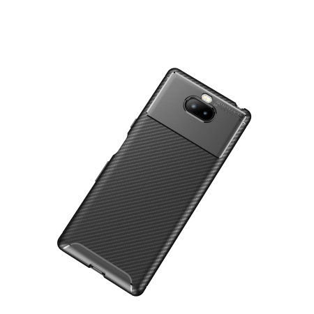 Olixar Sony Xperia 10 Carbon Fibre Case - Black
