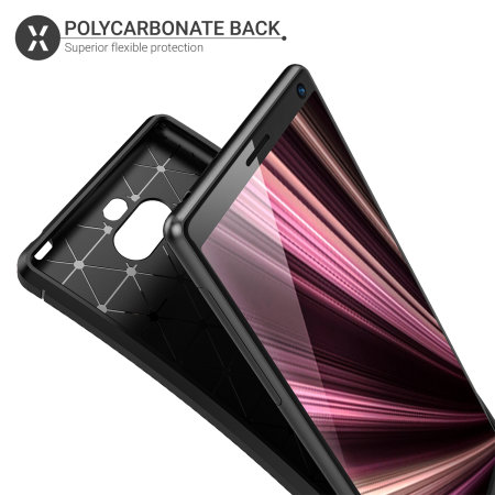 Olixar Carbon Fibre Sony Xperia 10 Plus Case - Black