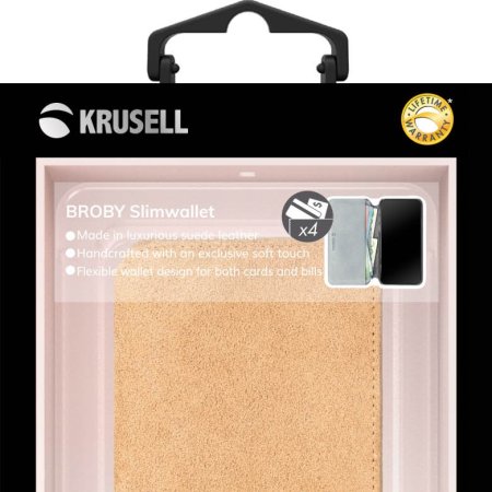 Krusell Broby Samsung Galaxy S10 Card Slim Wallet Case - Cognac