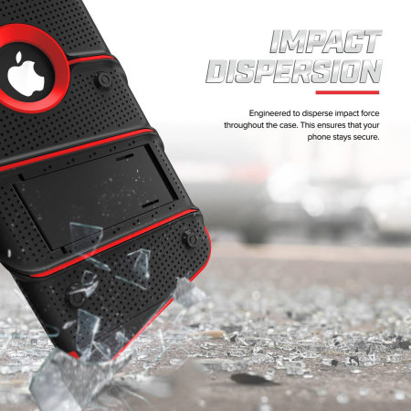 Funda iPhone XR Zizo Bolt con Protector de Pantalla - Negra / Roja
