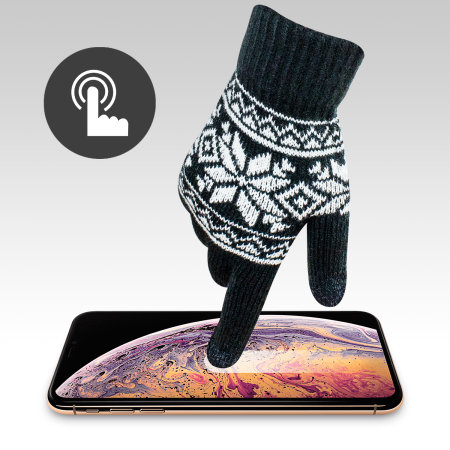 SmartTips Premium Unisex Touchscreen Gloves - Black