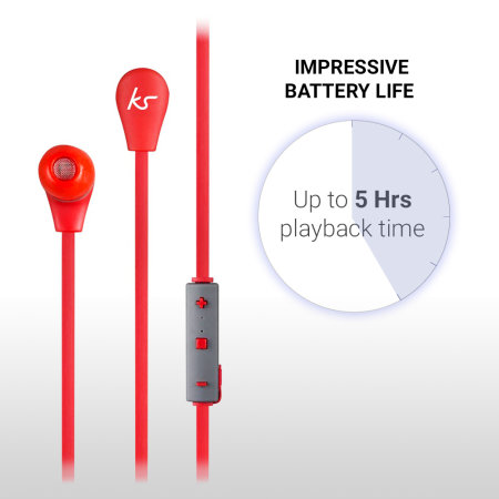 Écouteurs Bluetooth KitSound Bounce – Sportifs & sans fil – Rouge