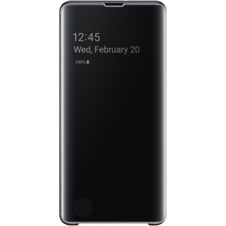 Officieel Samsung Galaxy S10 Plus Clear View Cover Case - Zwart