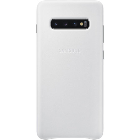 Official Samsung Galaxy S10 Plus Leather Cover Case - White