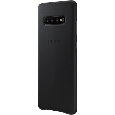 Official Samsung Galaxy S10 Plus Leder Geldbörse Hülle - Schwarz