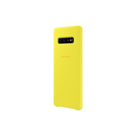 Official Samsung Galaxy S10 Plus Silicone Cover Case - Yellow