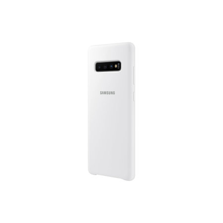 Offizielle Samsung Galaxy S10 Plus Silikonhülle Tasche - Weiß