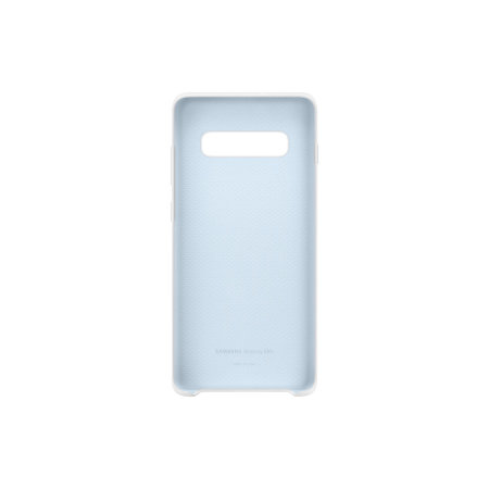 Coque Officielle Samsung Galaxy S10 Plus Silicone Cover – Blanc