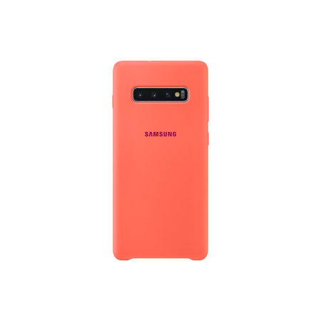 Official Samsung Galaxy S10 Plus Silikon Deksel Etui - Berry Pink