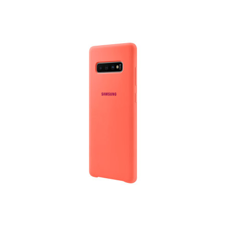 Official Samsung Galaxy S10 Plus Silicone Cover Case - Berry Pink