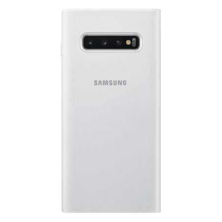Official Samsung Galaxy S10 Plus LED Plånboksfodral - Vit