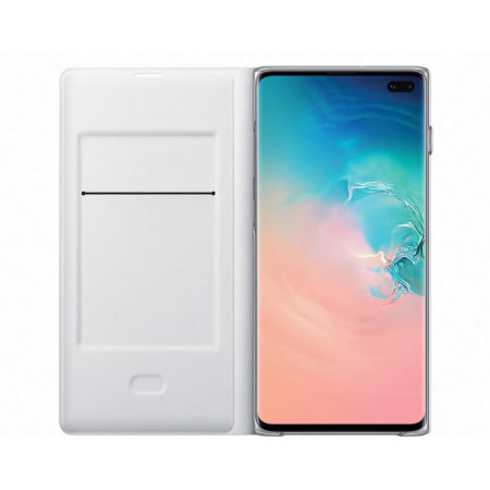 Offizielles Samsung Galaxy S10 Plus LED View Cover Case - Weiß