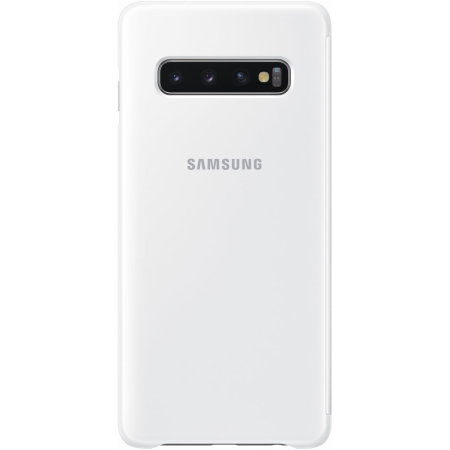 Clear View Cover Officielle Samsung Galaxy S10 – Blanc