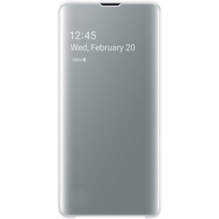 Offizielle Samsung Galaxy S10 Edge Clear View Schutzhülle - Weiß