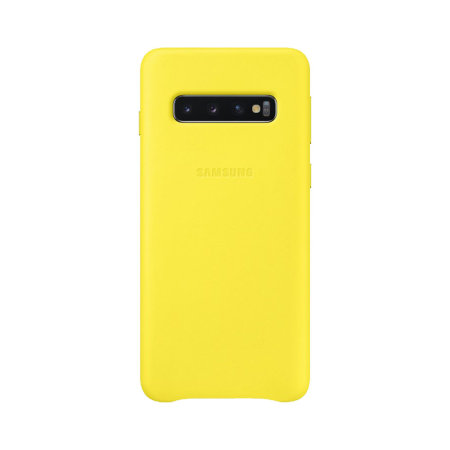 Official Samsung Galaxy S10 Leather Case - Yellow