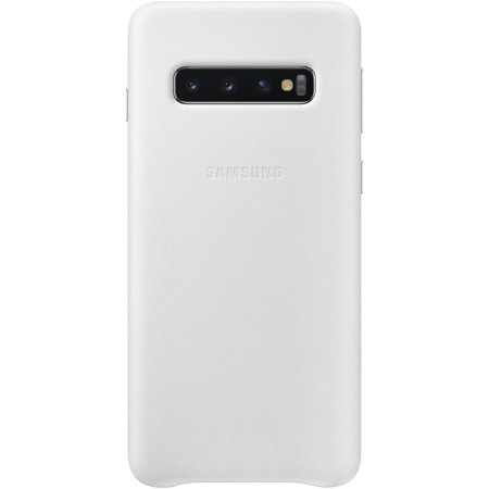 Official Samsung Galaxy S10 Leather Cover Case - White
