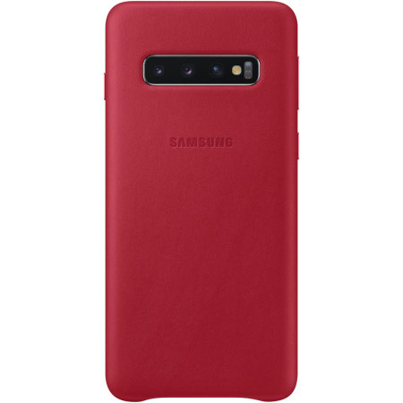 Officieel Samsung Galaxy S10 Leather Cover Case - Rood