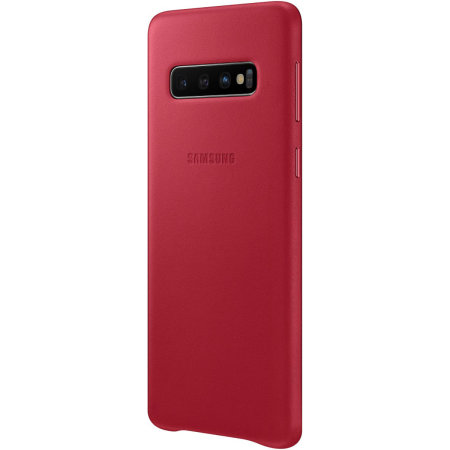 Coque officielle Samsung Galaxy S10 Genuine Leather Cover – Rouge