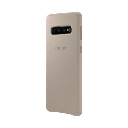 Official Samsung Galaxy S10 Leather Cover Case - Grey