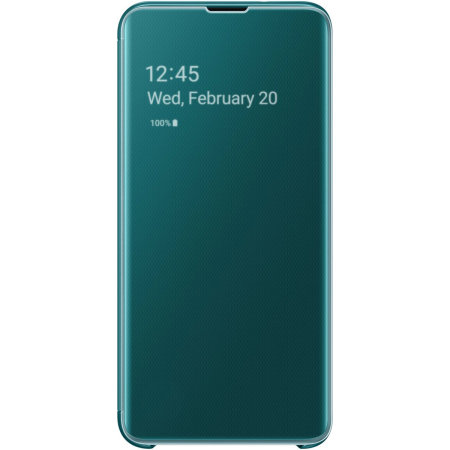Official Samsung Galaxy S10e Clear View Cover Case - Green