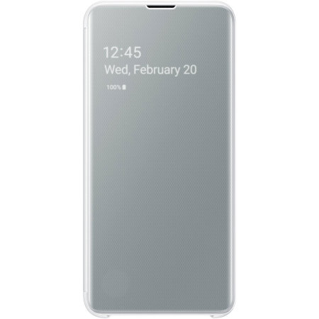 Official Samsung Galaxy S10e Clear View Cover Case - White