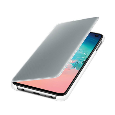 Official Samsung Galaxy S10 Lite Clear View Cover Skal - Vit
