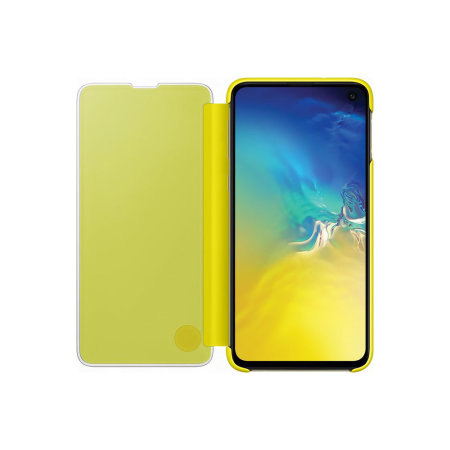 Official Samsung Galaxy S10e Clear View Cover Case - Yellow