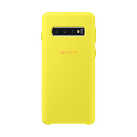 Official Samsung Galaxy S10 Silikonhülle Tasche - Gelb