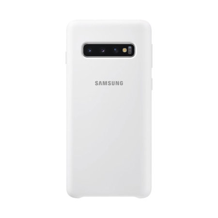 Official Samsung Galaxy S10 Silikonhülle Tasche - Weiß
