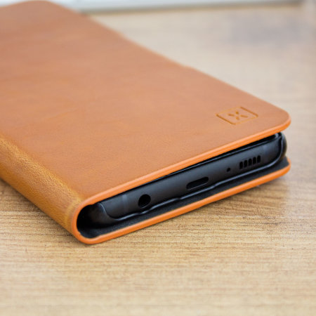 Olixar Leather-Style Galaxy S10 Wallet Stand Case - Brown