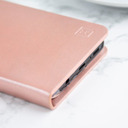 Olixar Leather-Style Galaxy S10 Plus Wallet Stand Case - Rose Gold