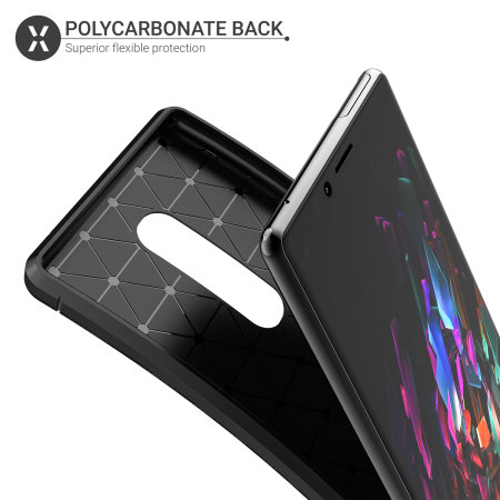 Coque Sony Xperia 1 Olixar effet fibre de carbone – Noir