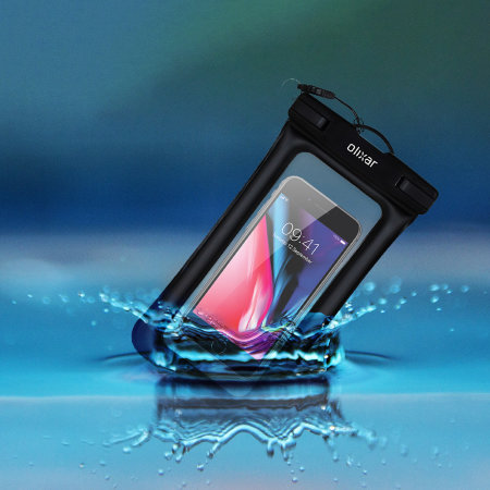 Olixar Wasserdichte Tasche für Smartphones bis 6,8 "- Schwarz